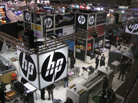 Stand de HP en el centro del Saln de Graphispag Digital 2009