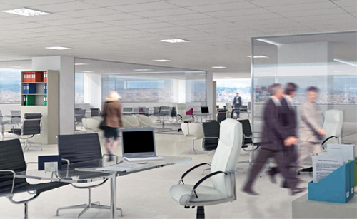 Las oficinas de la Torre Zenit dispondr�n de techo y suelo t�cnico y una altura libre de 2,60 m