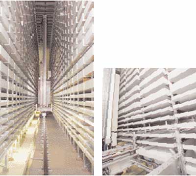 El almacn automtico de pequeas cargas de Q-Cells tiene una capacidad para 4.834 bandejas