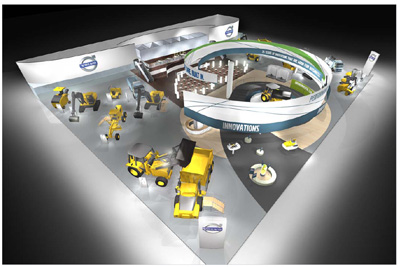 Imagen del stand de 3.800 m2 que Volvo tendr en Intermat