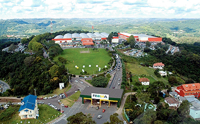 Vista area de la feria