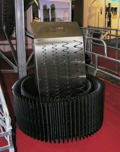 El espiral flexible de Acerex est construido en acero templado de gran resistencia