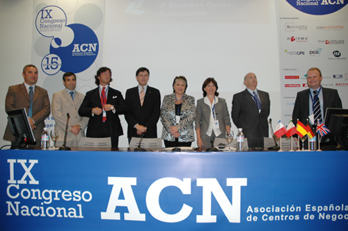 Jos Luis Moreno, el segundo por la derecha, junto con otros miembros de EUROCBCA, la Confederacin Europea de Asociaciones de Centros de Negocios...
