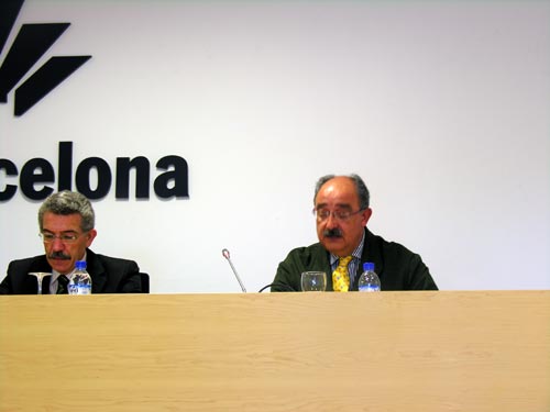 Lus Vega y Eugenio Perea, presidente del proyecto Construir con Madera'