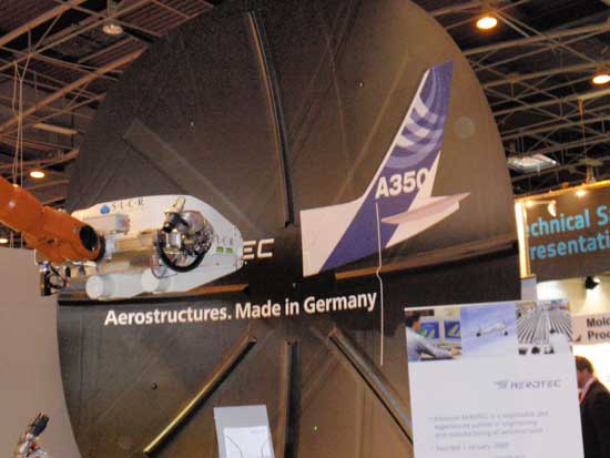 Mamparo de presurizacin de avin A350 en carbono