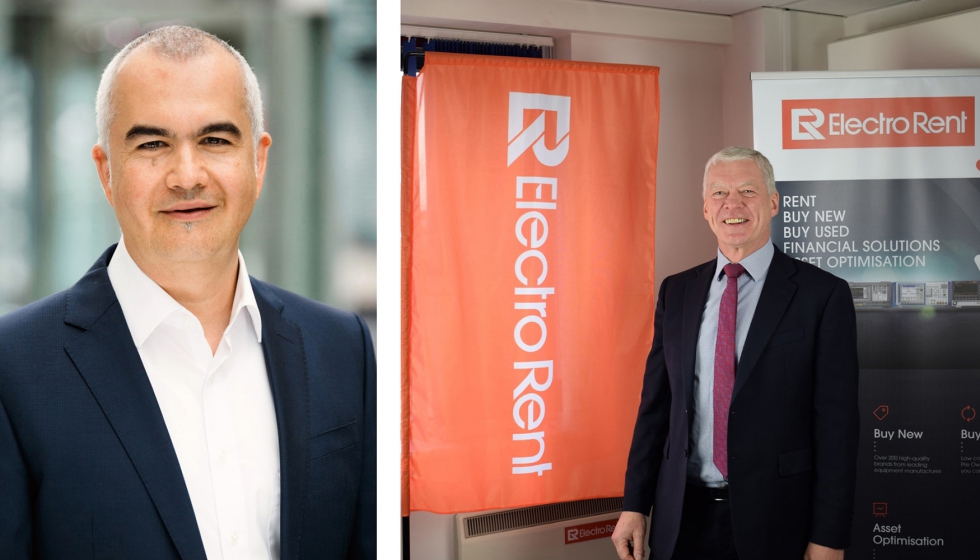 Patricio Duenas, General Manager Sales Germany de Rohde & Schwarz (izquierda), y Peter Collingwood, CEO de Electro Rent Europe...
