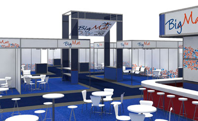 BigMat providers have a furnished stand module to expose their products to 30 m2