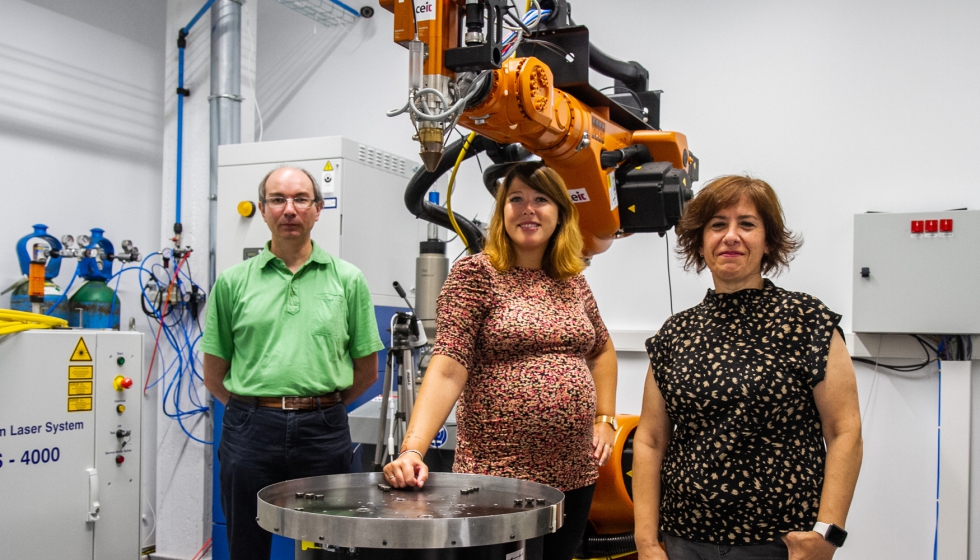 En la imagen, los investigadores de Ceit que participan en el proyecto. De izq. a dcha.: Jos Manuel Martn, ngela Veiga y Nerea Burgos...