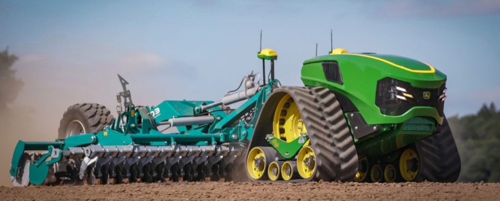 Tractor aut�nomo desarrollado por John Deere y utilizado en el testado de los sistemas de actuaci�n y detecci�n del proyecto DACWEED...