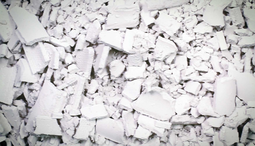 Imagen de residuos producidos tras las operaciones del filtrado de agua para la industria del vidrio