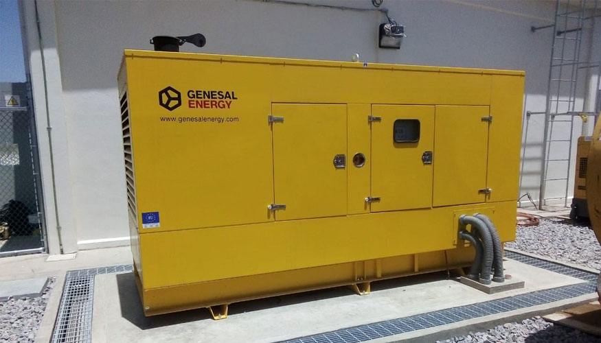 Grupo electrgeno GEN395FI instalado en el parque solar de Cuyoaco