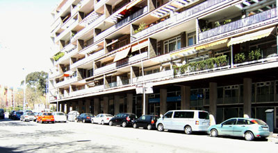 La Avenida Sarri de Barcelona, en la zona alta de la Ciudad Condal