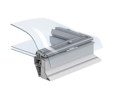 Integra is a window for flat roof available in version not practicable and electric version