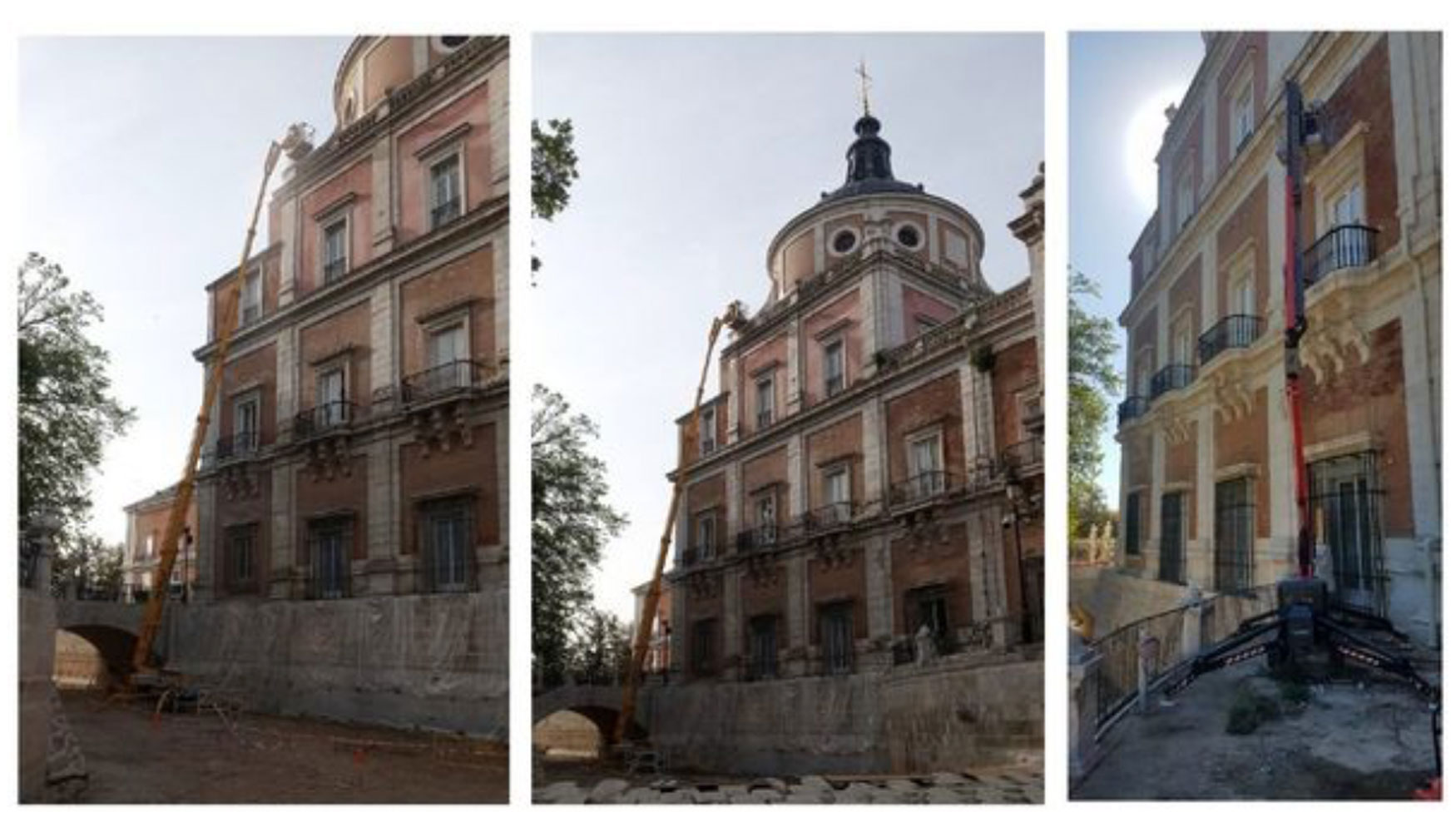 Plataformas Mateco en el mantenimiento del Palacio Real de Aranjuez
