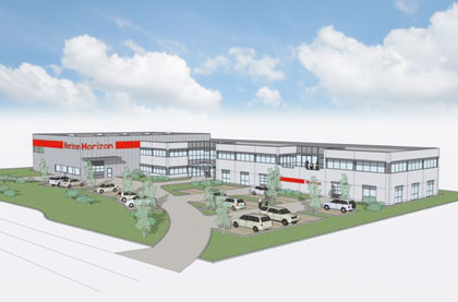 Design of the new building of Horizon international in the German town of Quickborn