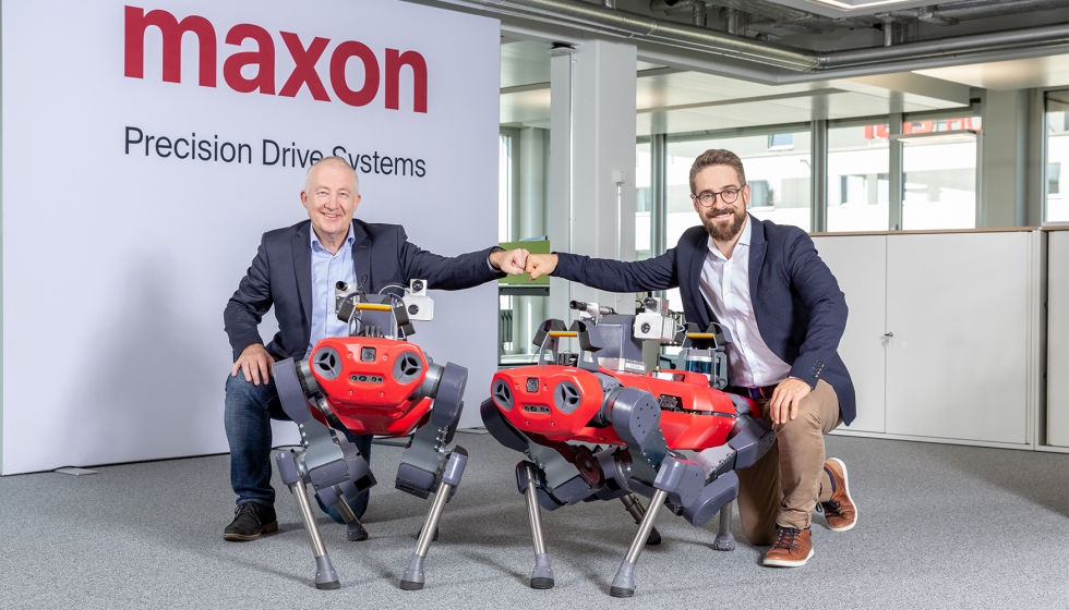 Eugen Elmiger, CEO de Maxon Group (izquierda) y Pter Fankhauser, CEO de Anybotics