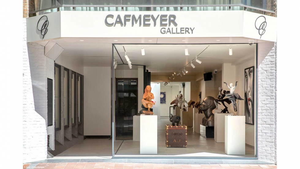Vidrio Clearsight, de AGC, instalado en la galera de arte Cafmeyer Gallery, en Knokke, Blgica. Foto: AGC