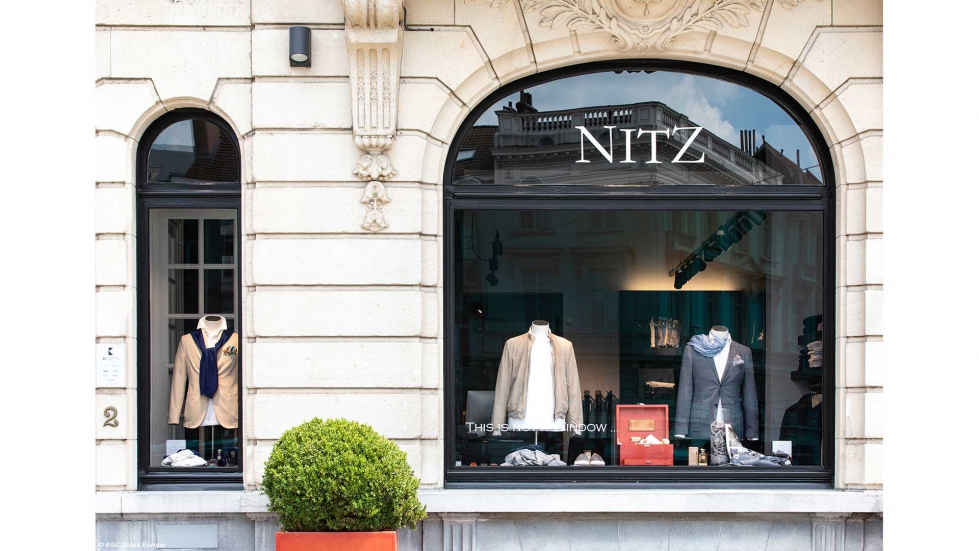Los escaparates de la tienda Nitz Boutique, en Bruselas, tambin cuentan con los vidrios Clearsight, de AGC