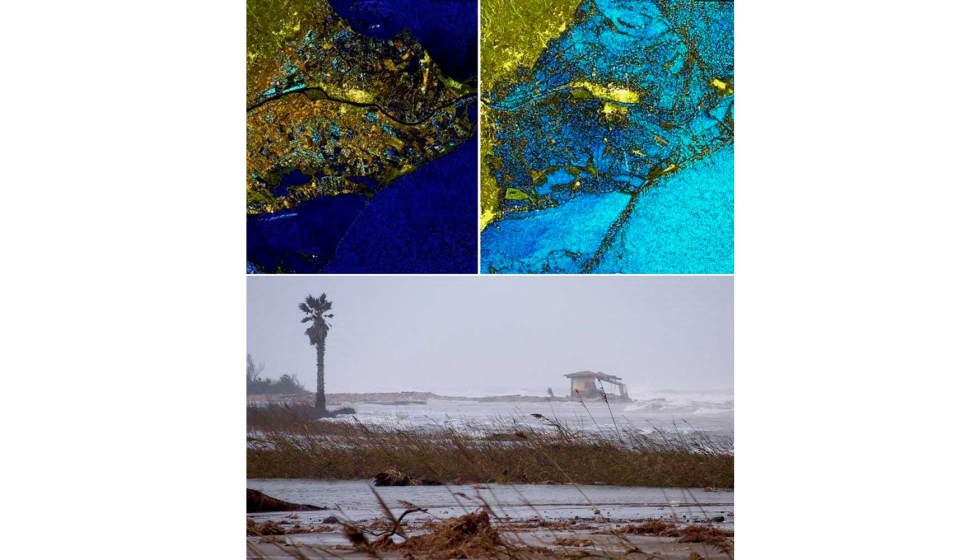 El sat�lite Sentinel 1 del programa Copernicus de la Agencia Espacial Europea (ESA) difundi� im�genes en las que se ve el Delta del Ebro el d�a 15 de...