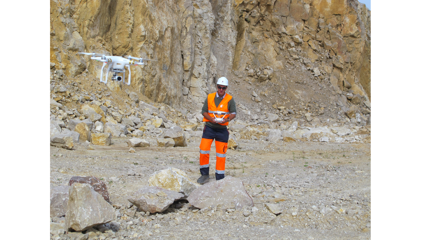 Figura 4: Dron para medicin de frentes de voladura