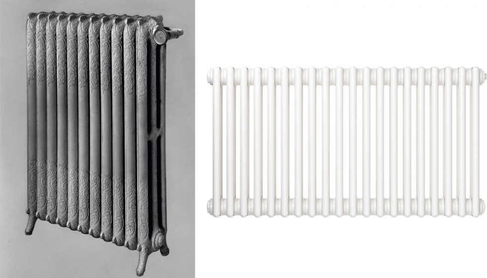 Evolucin del radiador Cherleston en estos 90 aos. Fotografias: Archivo Zehnder