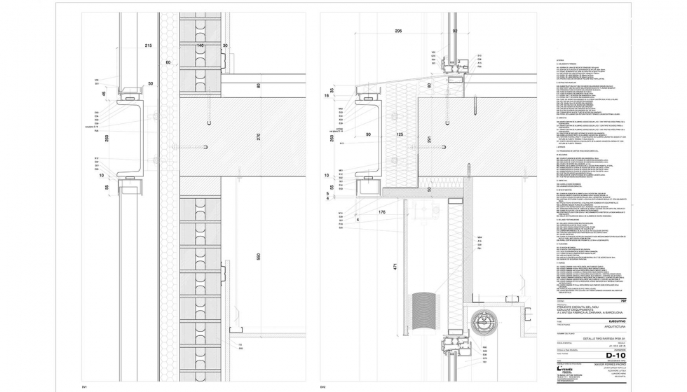 Detalles de la fachada de U glass. Imagen: Oliveras Boix Arquitectes