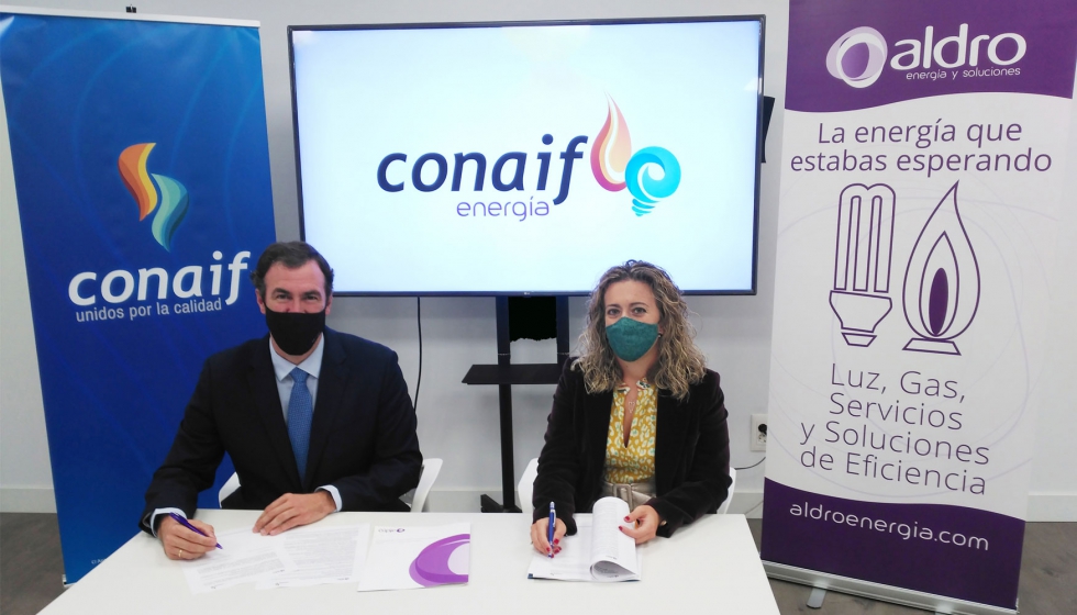 Antonio Colino, director general de ALDRO y Ana Mara Garca, directora general de CONAIF, en la firma del acuerdo...