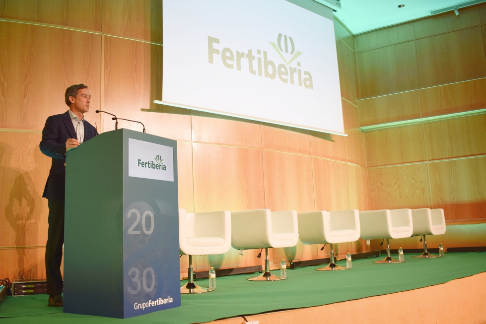 El presidente de Fertiberia, Javier Goi, durante el acto de presentacin del proyecto
