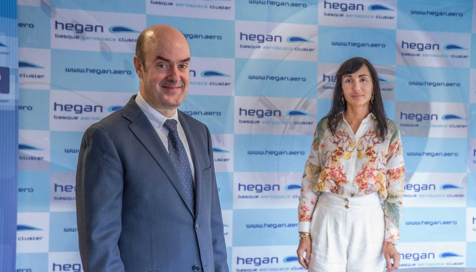 Carlos Alzola y Ana Villate, presidente y directora del Cluster Hegan, respectivamente