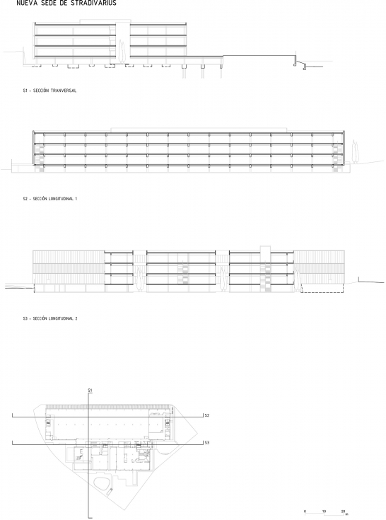 Planos de secciones. Plano: Batlle i Roig Arquitectura