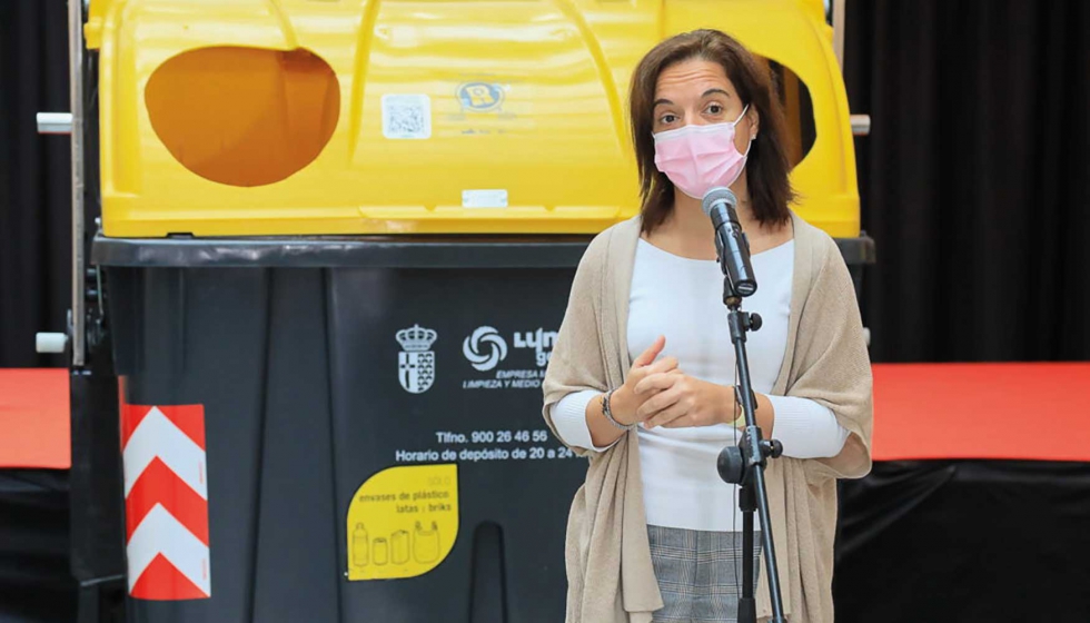 La alcaldesa de Getafe, Sara Hernndez, durante la presentacin de esta iniciativa