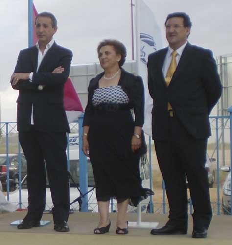 El alcalde Jess Martn, Jos Mara Alonso y su esposa Valentina