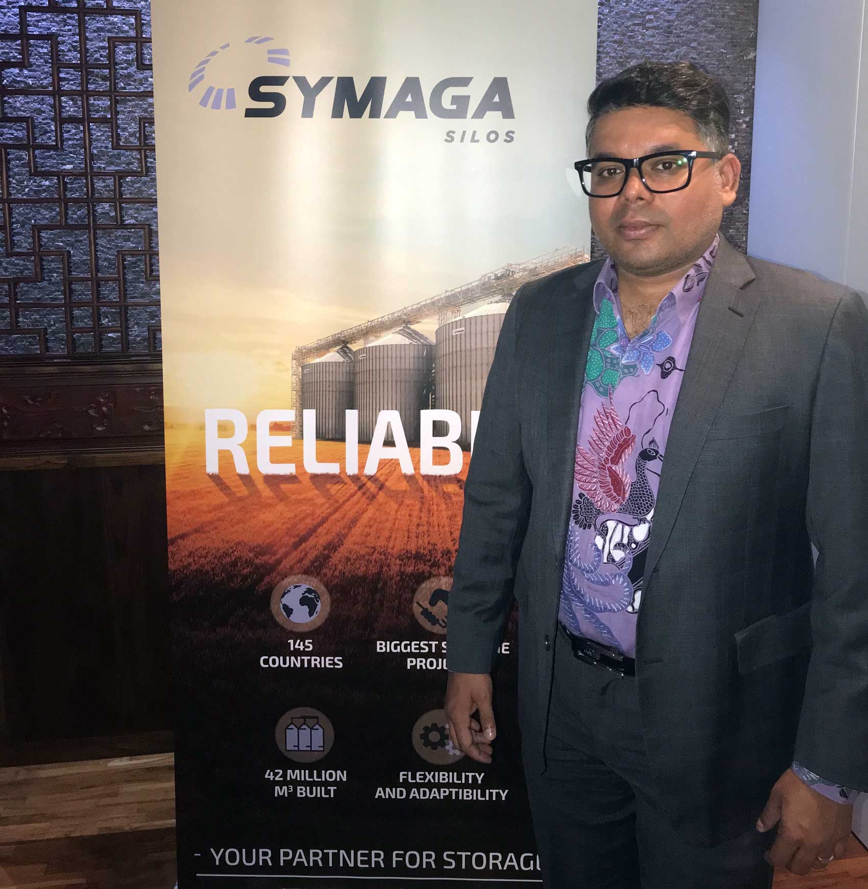 Archit Newaskar, representante de la empresa belga SCE Asia, compaa con la que Symaga acaba de cerrar un acuerdo de colaboracin...