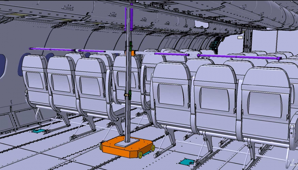 Imagen virtual de FlightSafe, el sistema automatizado que, gracias a la exposicin corta de luz ultravioleta...