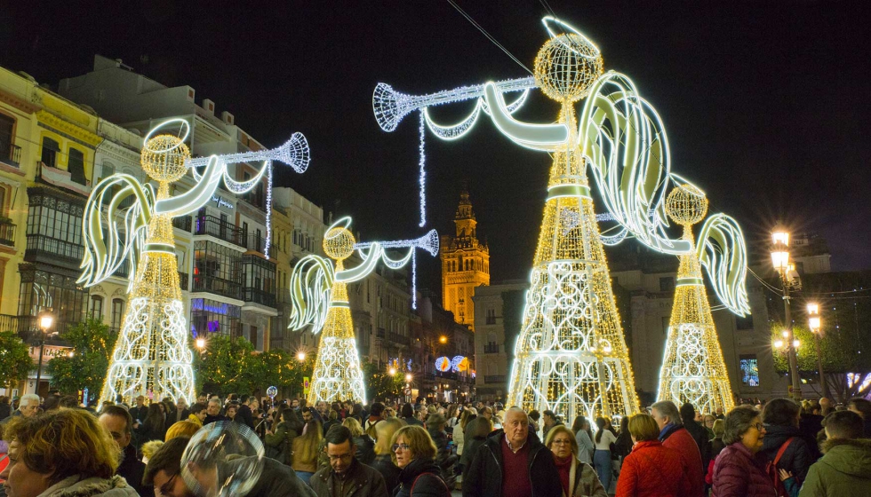 Iluminacin navidea en Sevilla, a cargo de Ximenez. Navidad 2019