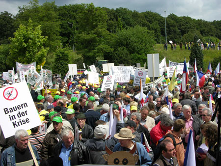 Manifestacin de agricultores en Bruselas