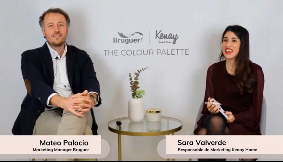 Sara Valverde y Mateo Palacio, responsables de Marketing de Kenay Home y Bruguer, respectivamente, presentaron la nueva paleta...