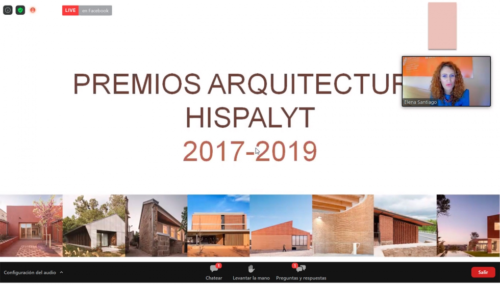 Acto de entrega de los Premios Arquitectura de Hispalyt 2017/2019