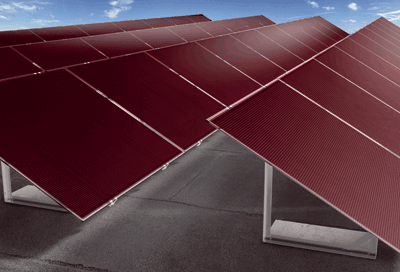 Montaje sobre cubierta plana con mdulos amorfos para tejados industriales