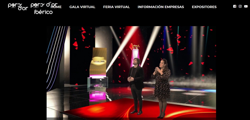 Uno de los momentos de entrega de premios en la 27 Gala Porc D'or celebrada anoche en formato virtual