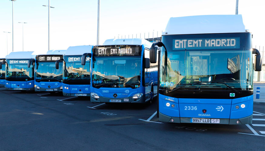 De los 2.100 vehculos de los que dispone la EMT de Madrid en la actualidad, slo 388 autobuses estn alimentados por disel...