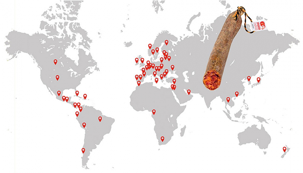 Reino Unido y Francia son los principales destinos de exportacin de chorizo etiquetado con el sello del Consorcio...