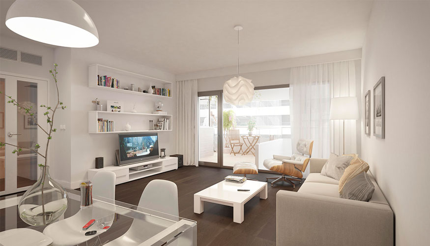 El estudio de monitorizacin se realiz en dos apartamentos situados en los ticos de unos 115 m2