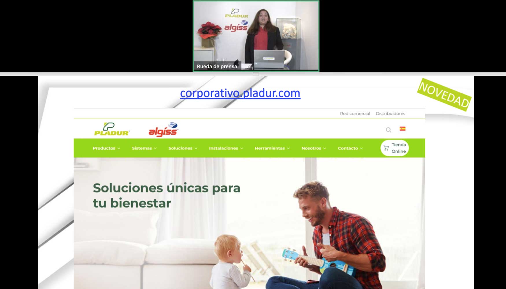 Presentacin de la nueva web corporativa por parte de Susana Menca, directora de Marketing de Pladur Gypsum