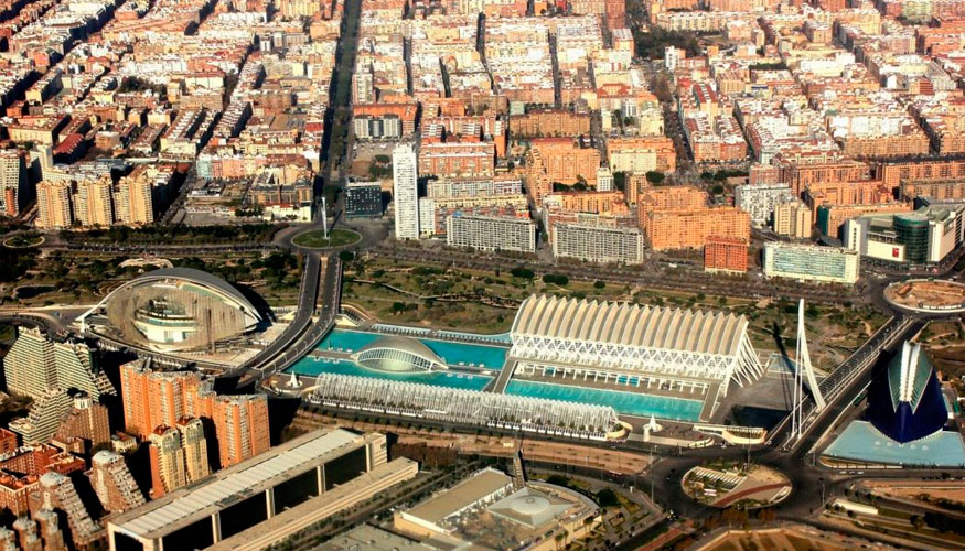 Vista area de Valencia. Fotografa cortesa de Fundacin Renovables