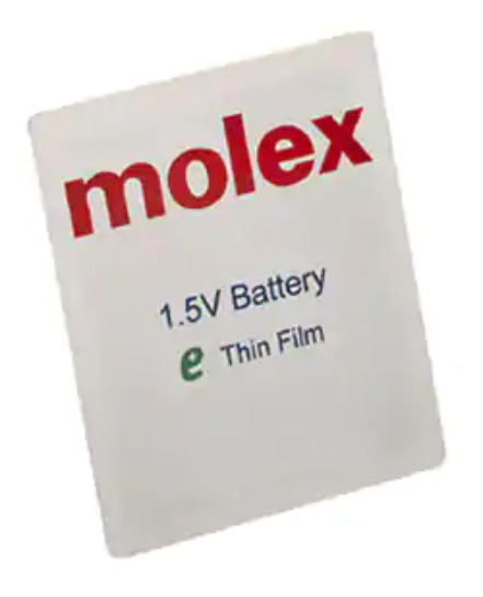 Figura 4: Batera de pelcula fina de Molex. (Fuente de la imagen: Molex)