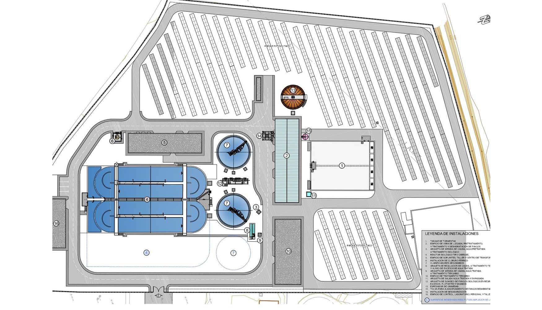 Plano de implantacin EDAR de Almansa