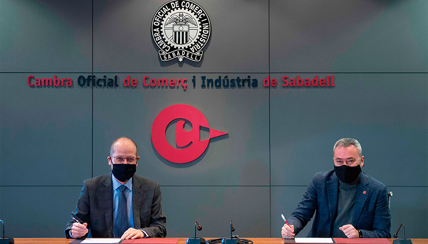 Ramon Alberich, presidente de la Cambra de Comer de Sabadell (Izquierda) y Juan Antonio Fernndez, CEO de Ekon
