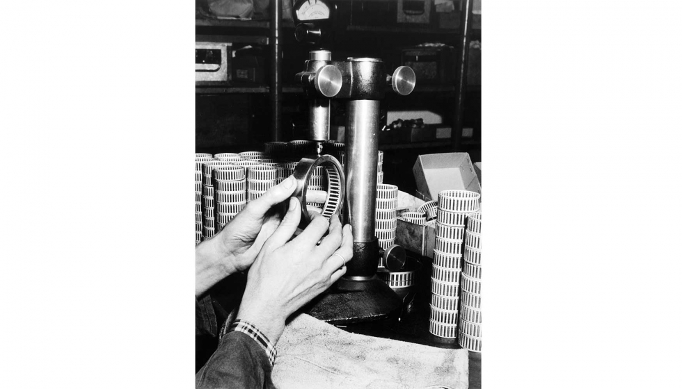 Perspectiva de la produccin de rodamientos de agujas en 1950. Foto: Schaeffler