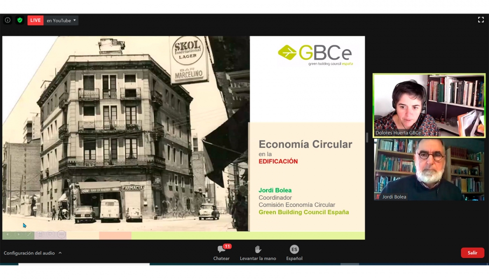 Jordi Bolea, coordinador del Grupo de Trabajo sobre Economa Circular de GBCe, en su presentacin